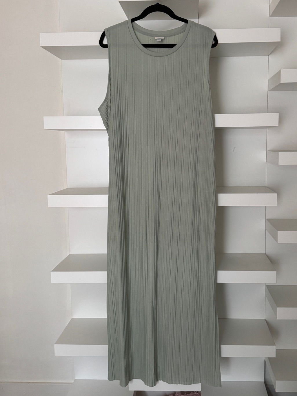 A New Day Sleeveless Ribbed Maxi Dress In Sage